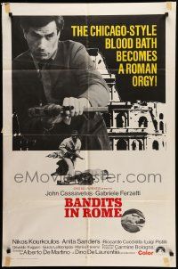 5b091 BANDITS IN ROME int'l 1sh '69 John Cassavetes, Alberto De Martino, Roma come Chicago!