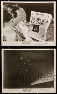 5d341 UFO 11 8x10 stills '56 the truth about unidentified flying objects & flying saucers!