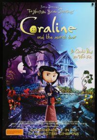 5f164 CORALINE DS Aust 1sh '09 Dakota Fanning, Teri Hatcher, Ian McShane, stop motion animation!