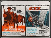 5f675 FOR A FEW DOLLARS MORE/633 SQUADRON British quad '70s Clint Eastwood, Cliff Robertson!