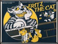 5f676 FRITZ THE CAT British quad '72 Ralph Bakshi sex cartoon, he's x-rated and animated!