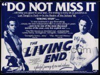 5f703 LIVING END British quad '92 Mike Dytri, Craig Gilmore, an irresponsible movie by Gregg Araki