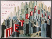 5f706 METROPOLIS DS British quad R10 Fritz Lang classic, art of city by Boris Bilinsky!