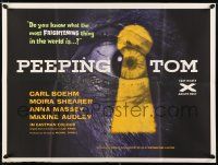 5f718 PEEPING TOM British quad '60 Michael Powell voyeur classic, best eye in keyhole image!