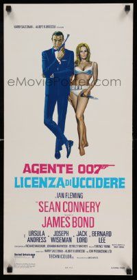 5f465 DR. NO Italian locandina R70s Sean Connery as James Bond 007, Ursula Andress, Casaro artwork