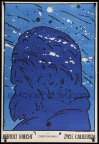 5f330 ZYCIE GALILEUSZA stage play Polish 23x34 '78 different Waldemar Swierzy art of old man!