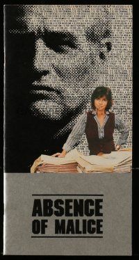 5h417 ABSENCE OF MALICE souvenir program book '81 Paul Newman, Sally Field, Sydney Pollack