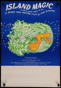 5t695 ISLAND MAGIC Aust special poster '72 L. John Hitchcock surfing documentary, different art!