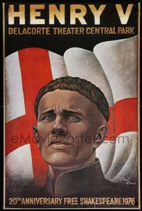 5t822 HENRY V 30x45 commercial poster '76 William Shakespeare, Paul Davis art of Paul Ryan Rudd!