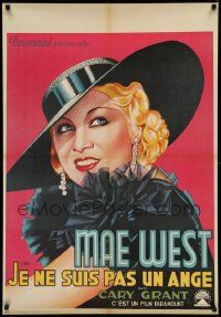 5t823 I'M NO ANGEL 27x39 Dutch commercial poster '80s sexy Mae West in fabulous outfit!