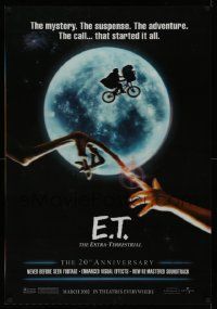 5t444 E.T. THE EXTRA TERRESTRIAL lenticular 1sh R02 Drew Barrymore, Spielberg, bike over the moon