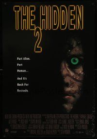 5t915 HIDDEN 2 27x40 video poster '93 part alien, part human, and it's coming back for seconds!