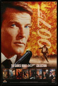 5t918 JAMES BOND 007 COLLECTION 27x40 video poster '96 images of Moore and Dalton!