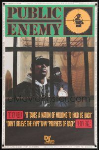 5t212 PUBLIC ENEMY 30x46 music poster '88 Don't Believe The Hype, Flavor Flav!