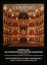 5t189 IDOMENEO 20x28 German music poster '81 Wolfgang Amadeus Mozart, cool concert hall!