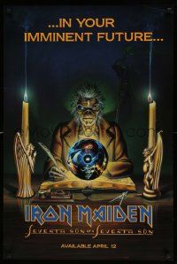 5t191 IRON MAIDEN 24x36 music poster '88 art of Eddie by Riggs, Seventh Son of a Seventh Son!