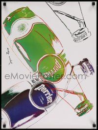 5t121 PERRIER 18x24 French advertising poster '80s fantastic artwork by Andy Warhol!