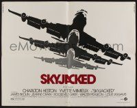 5z894 SKYJACKED 1/2sh '72 Charlton Heston, Mimieux, cool art of Boeing 707 airplane!