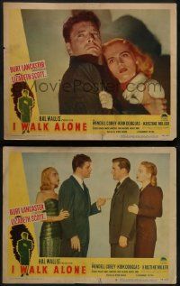 6c933 I WALK ALONE 2 LCs '48 great images of Lizabeth Scott, Burt Lancaster, Kirk Douglas!