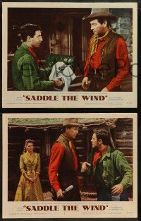 6c749 SADDLE THE WIND 4 LCs '57 John Cassavetes, Robert Taylor & Julie London!