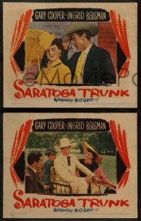 6c619 SARATOGA TRUNK 6 LCs '45 Gary Cooper & Ingrid Bergman, from the novel by Edna Ferber!