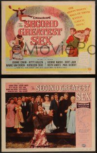 6c413 SECOND GREATEST SEX 8 LCs '55 Jeanne Crain & Mamie Van Doren singin' and dancin'!