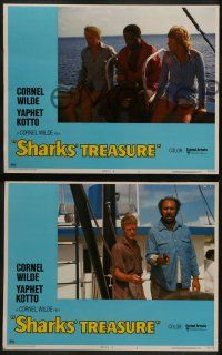 6c419 SHARKS' TREASURE 8 LCs '75 cool images of scuba divers, directed by Cornel Wilde!