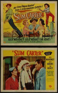 6c432 SLIM CARTER 8 LCs '57 Jock Mahoney, Julie Adams, such a heartwarming cowboy comedy!