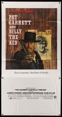 6f134 PAT GARRETT & BILLY THE KID 3sh '73 James Coburn, Kris Kristofferson, Ron Lesser art!