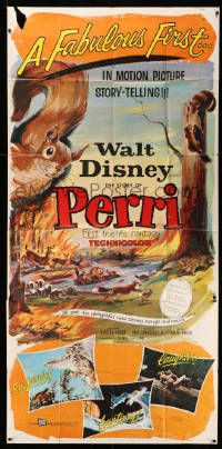 6f137 PERRI 3sh '57 Disney's fabulous first in motion picture story-telling, wacky squirrels!