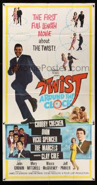 6f174 TWIST AROUND THE CLOCK 3sh '62 Chubby Checker in the first full-length Twist movie!