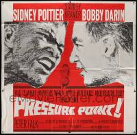 6f237 PRESSURE POINT 6sh '62 Sidney Poitier & Bobby Darin, white hot rage & black fury, cool art!