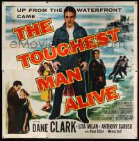 6f251 TOUGHEST MAN ALIVE 6sh '55 G-Man Dane Clark is too tough to handle, waterfront crime!