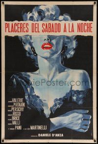 6f891 PLEASURES OF SATURDAY NIGHT Argentinean '60 Bloise art of sexy prostitute with eyes covered!