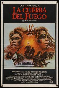 6f900 QUEST FOR FIRE Argentinean '81 Rae Dawn Chong, Ron Perlman, different art of cavemen!