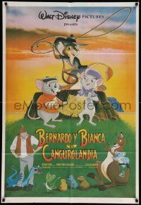 6f906 RESCUERS DOWN UNDER Argentinean '91 Disney mice in Australia, great cartoon image!