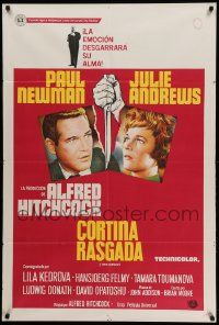 6f969 TORN CURTAIN Argentinean '66 Paul Newman, Julie Andrews, directed by Alfred Hitchcock!