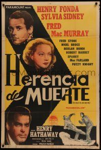 6f972 TRAIL OF THE LONESOME PINE Argentinean R40s Sylvia Sidney, Henry Fonda, Fred MacMurray