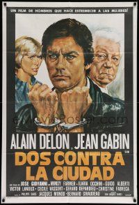 6f978 TWO MEN IN TOWN Argentinean R70s Alain Delon, Jean Gabin, Deux hommes dans la ville!