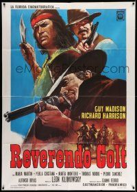 6f470 REVEREND'S COLT Italian 1p '70 Madison, Harrison, great spaghetti western art by P. Franco!