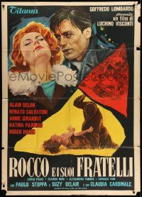 6f475 ROCCO & HIS BROTHERS Italian 1p '60 Luchino Visconti's Rocco e I Suoi Fratelli, Alain Delon