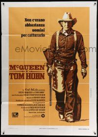 6f517 TOM HORN Italian 1p '80 great full-length image of cowboy Steve McQueen with rifle!