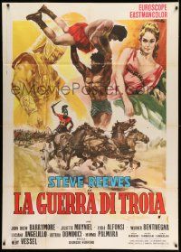 6f523 TROJAN HORSE Italian 1p R70s different art of mighty Steve Reeves by Averardo Ciriello!