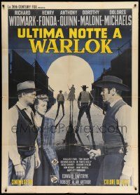 6f535 WARLOCK Italian 1p R60s cowboys Henry Fonda & Richard Widmark, cool different western image!