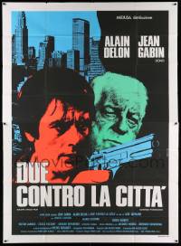 6f657 TWO MEN IN TOWN Italian 2p R70s Alain Delon, Jean Gabin, Deux hommes dans la ville!