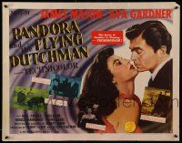 6g747 PANDORA & THE FLYING DUTCHMAN style A 1/2sh '51 romantic close up of James Mason & Ava Gardner