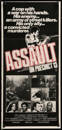 6k708 ASSAULT ON PRECINCT 13 Aust daybill '76 John Carpenter, completely different art & images!