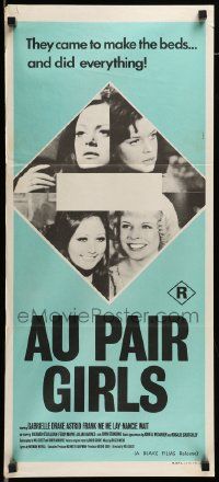 6k709 AU PAIR GIRLS Aust daybill '72 Astrid Frank, Gabrielle Drake, Me Me Lai, fun has an x in it!