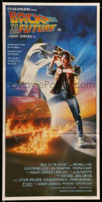 6k710 BACK TO THE FUTURE Aust daybill '85 Robert Zemeckis, Michael J. Fox & Delorean by Struzan!