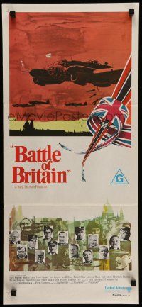 6k715 BATTLE OF BRITAIN 2nd printing Aust daybill '69 historical World War II battle!